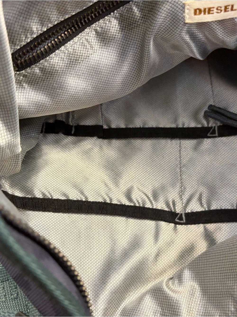 Vintage Y2K Diesel Utility Canvas Tote Green Cargo Shoulder Bag
